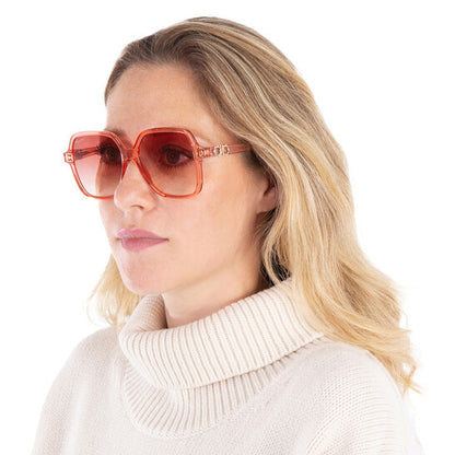 Salvatore Coral Square Ladies Sunglasses
