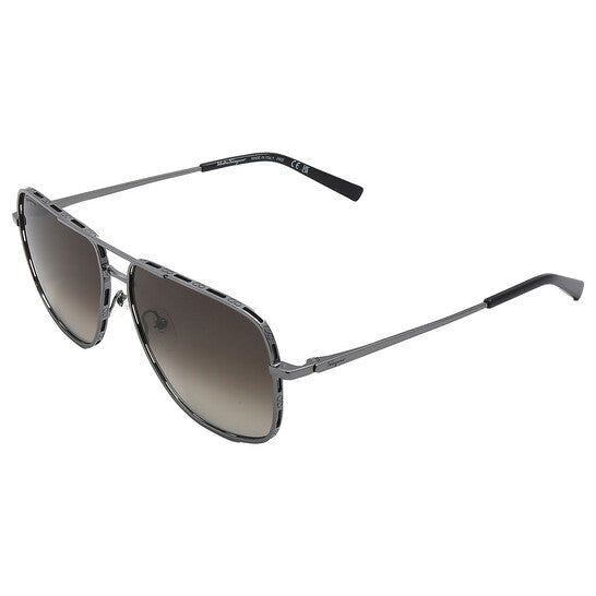 Salvatore Dark Grey Navigator Men's Sunglasses