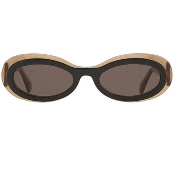 Salvatore Dark Grey Oval Ladies Sunglasses
