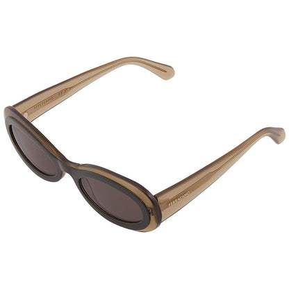 Salvatore Dark Grey Oval Ladies Sunglasses