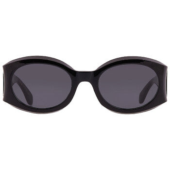 Salvatore Dark Grey Oval Ladies Sunglasses