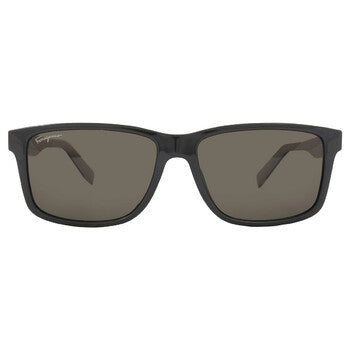 Salvatore Dark Grey Rectangular Men's Sunglasses