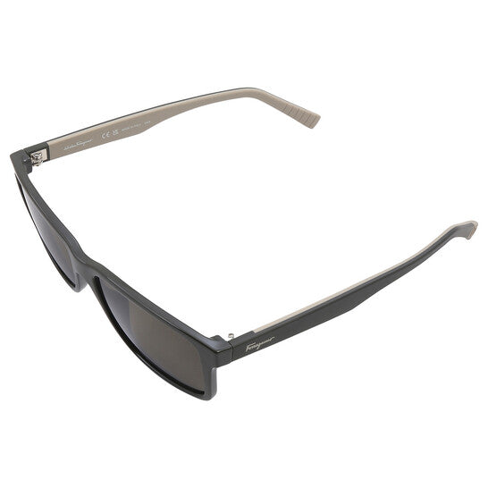 Salvatore Dark Grey Rectangular Men's Sunglasses