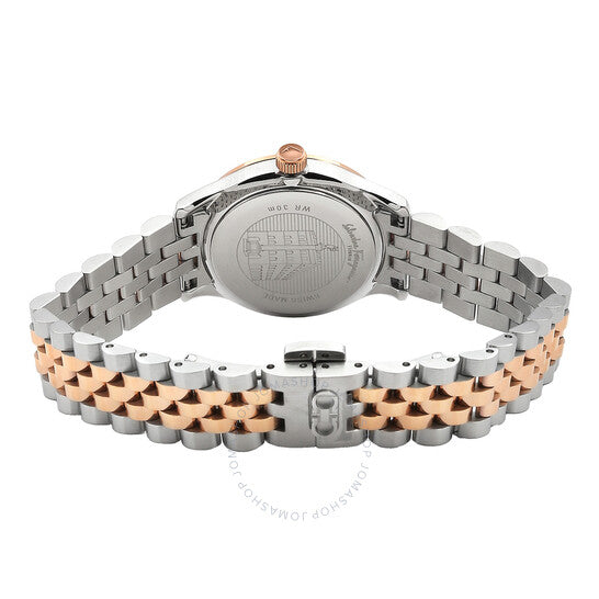 ساعة فيراغامو ديو مون فيز كوارتز بمينا بني للسيدات