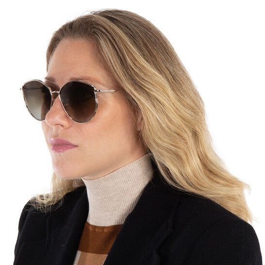 Salvatore Green Gradient Horn Ladies Sunglasses