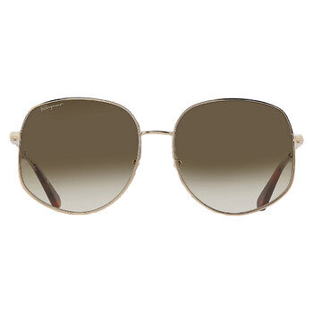 Salvatore Green Gradient Oval Ladies Sunglasses