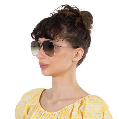 Salvatore Green Gradient Pilot Ladies Sunglasses