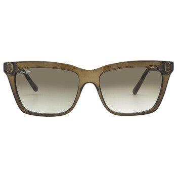 Salvatore Green Gradient Square Ladies Sunglasses