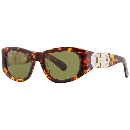 Salvatore Green Oval Ladies Sunglasses