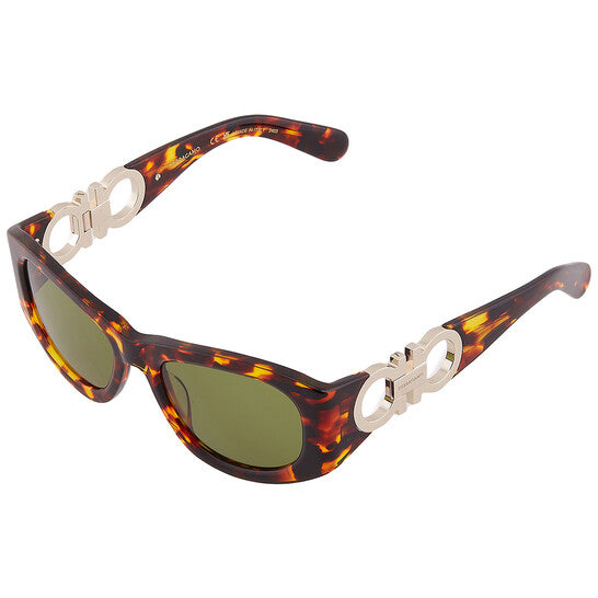 Salvatore Green Oval Ladies Sunglasses