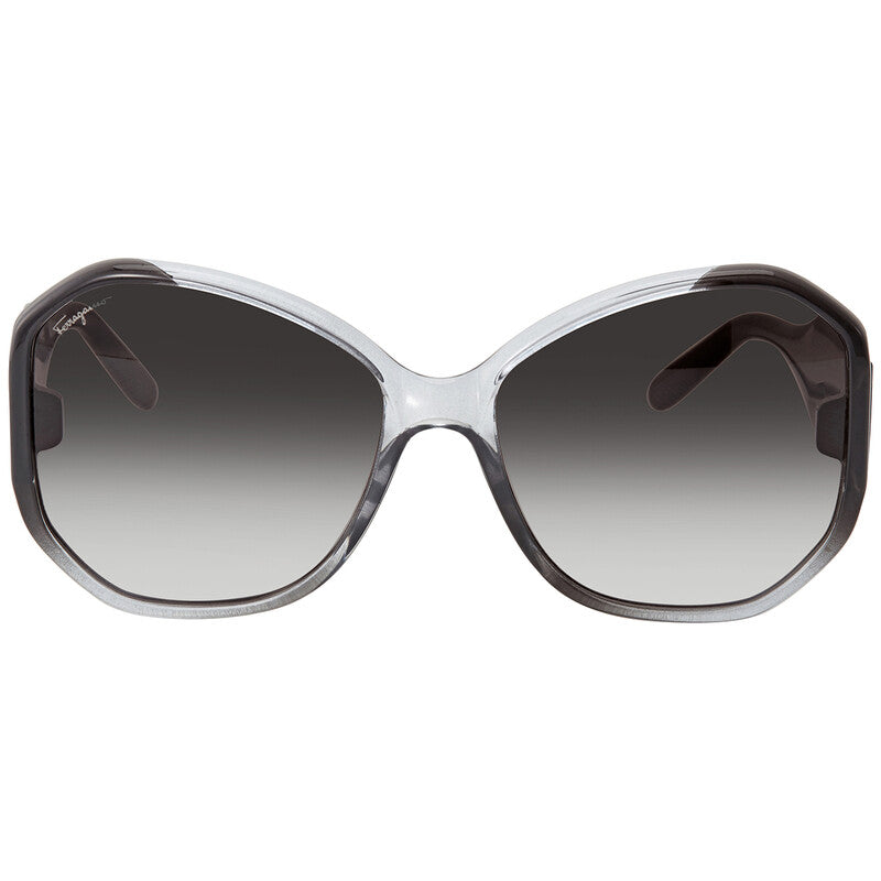 Salvatore Grey Gradient Butterfly Ladies Sunglasses