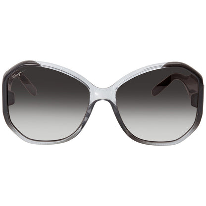Salvatore Grey Gradient Butterfly Ladies Sunglasses