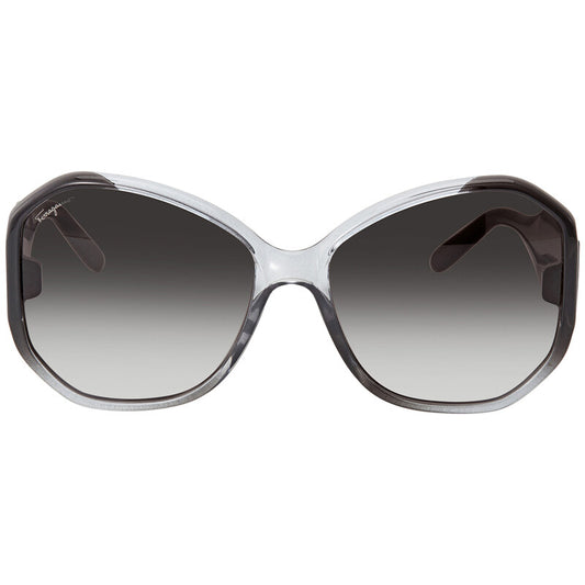 Salvatore Grey Gradient Butterfly Ladies Sunglasses