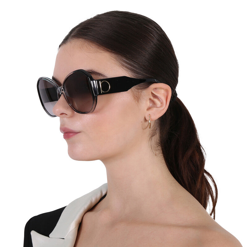 Salvatore Grey Gradient Butterfly Ladies Sunglasses