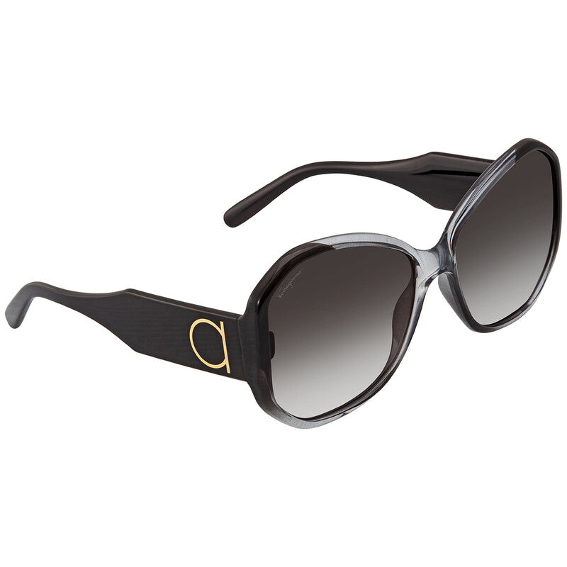 Salvatore Grey Gradient Butterfly Ladies Sunglasses
