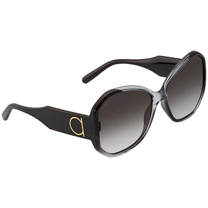 Salvatore Grey Gradient Butterfly Ladies Sunglasses