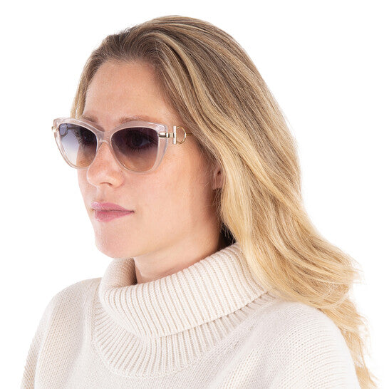 Salvatore Grey Gradient Cat Eye Ladies Sunglasses