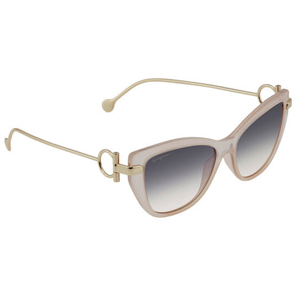 Salvatore Grey Gradient Cat Eye Ladies Sunglasses