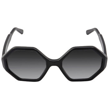 Salvatore Grey Gradient Hexagonal Ladies Sunglasses