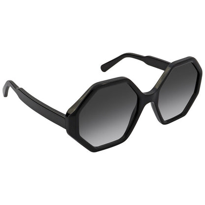 Salvatore Grey Gradient Hexagonal Ladies Sunglasses