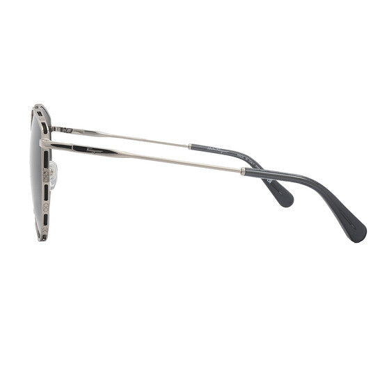 Salvatore Grey Gradient Irregular Ladies Sunglasses