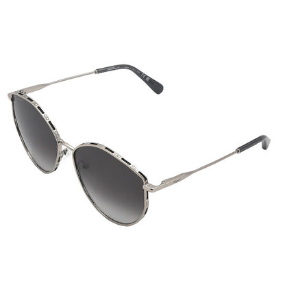 Salvatore Grey Gradient Irregular Ladies Sunglasses