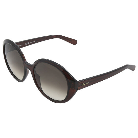 Salvatore Grey gradient Oval Ladies Sunglasses