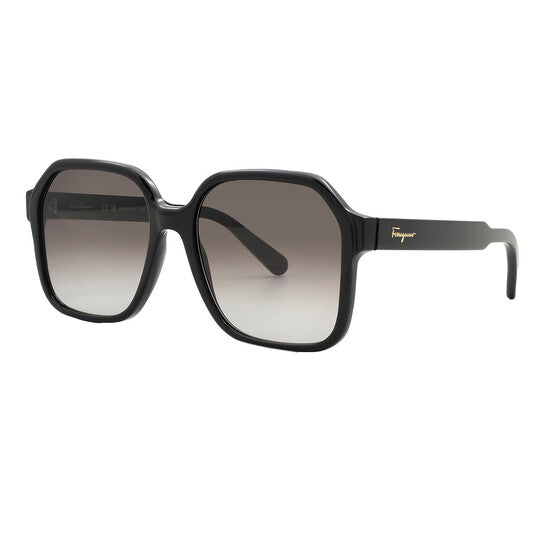 Salvatore Grey Gradient Square Ladies Sunglasses