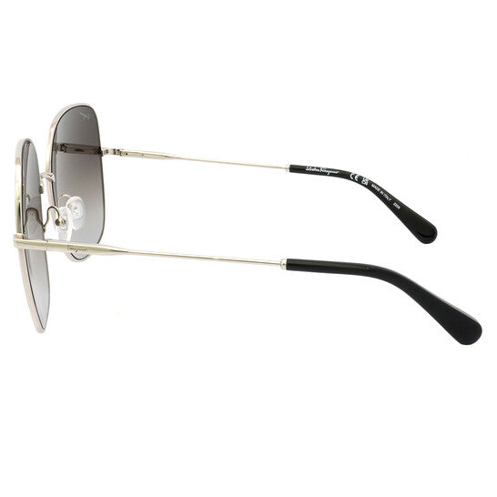 Salvatore Grey Gradient Square Ladies Sunglasses