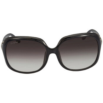 Salvatore Grey Gradient Square Ladies Sunglasses