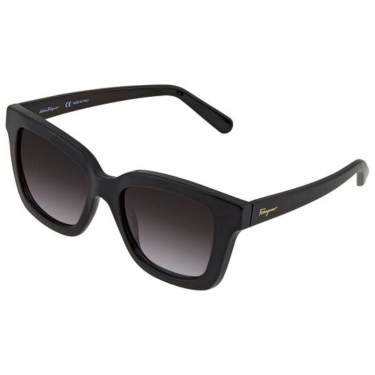 Salvatore Grey Gradient Square Ladies Sunglasses