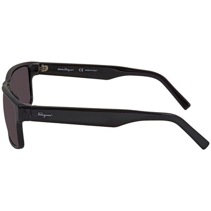Salvatore Grey Rectangular 58 mm Men's Sunglasses