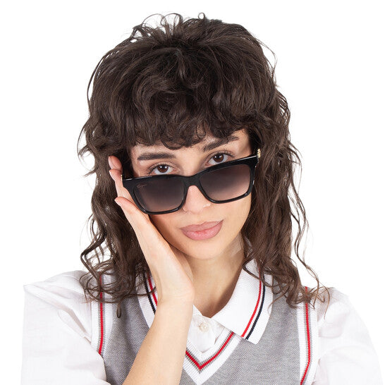 Grey Gradient Rectangular Ladies Sunglasses
