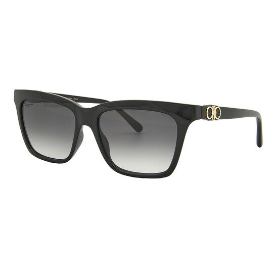 Grey Gradient Rectangular Ladies Sunglasses