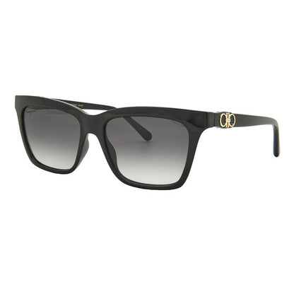 Grey Gradient Rectangular Ladies Sunglasses