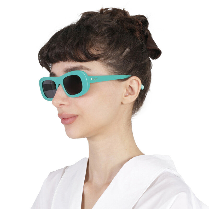 Salvatore Grey Rectangular Ladies Sunglasses