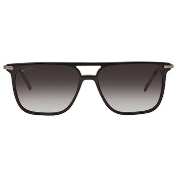 Salvatore Grey Rectangular Men's Sunglasses