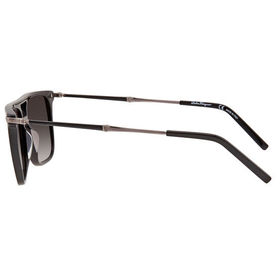 Salvatore Grey Rectangular Men's Sunglasses