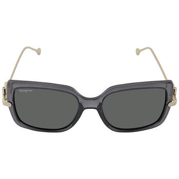 Salvatore Grey Square Ladies Sunglasses