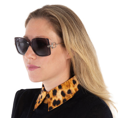 Salvatore Grey Square Ladies Sunglasses