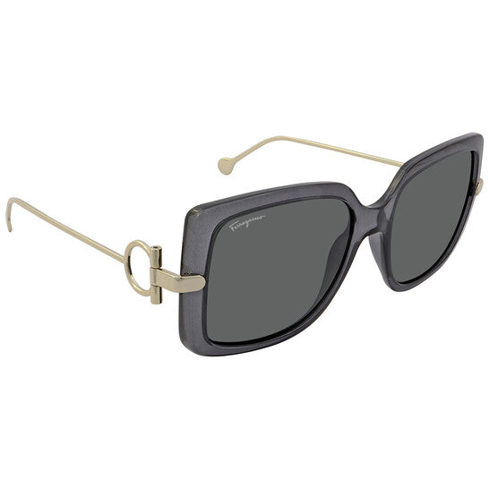 Salvatore Grey Square Ladies Sunglasses