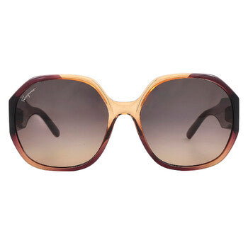 Grey Gradient Oval Ladies Sunglasses