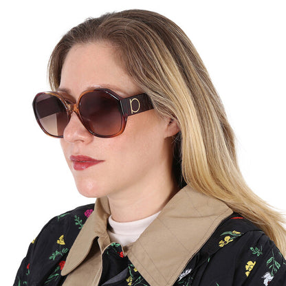 Grey Gradient Oval Ladies Sunglasses