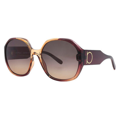 Grey Gradient Oval Ladies Sunglasses