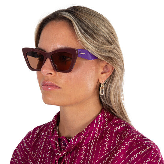 Salvatore Pink Cat Eye Ladies Sunglasses