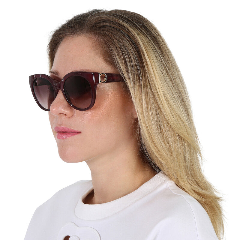 Salvatore Purple Gradient Cat Eye Ladies Sunglasses