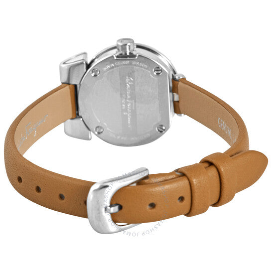 ساعة سلفاتوري فيراغامو للسيدات، كوارتز، مينا فضي