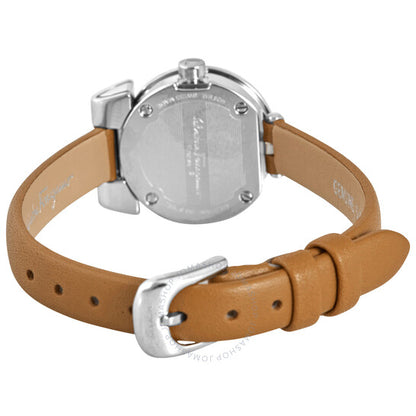 ساعة سلفاتوري فيراغامو للسيدات، كوارتز، مينا فضي