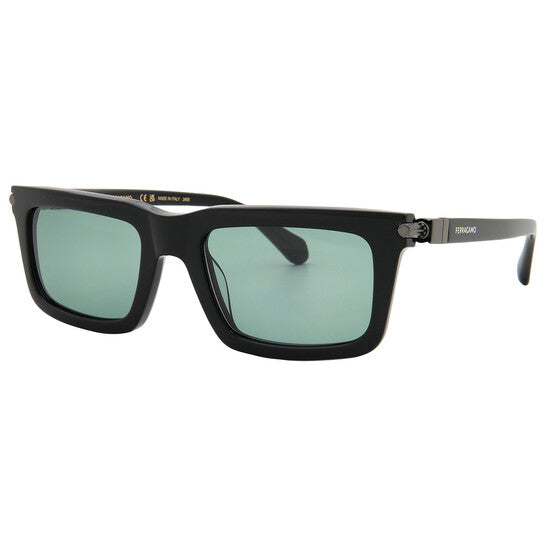 Salvatore Teal Rectangular Men's Sunglasses