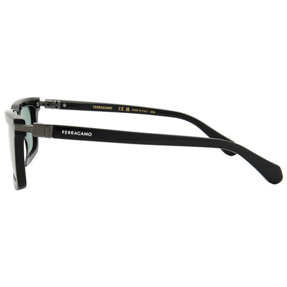 Salvatore Teal Rectangular Men's Sunglasses